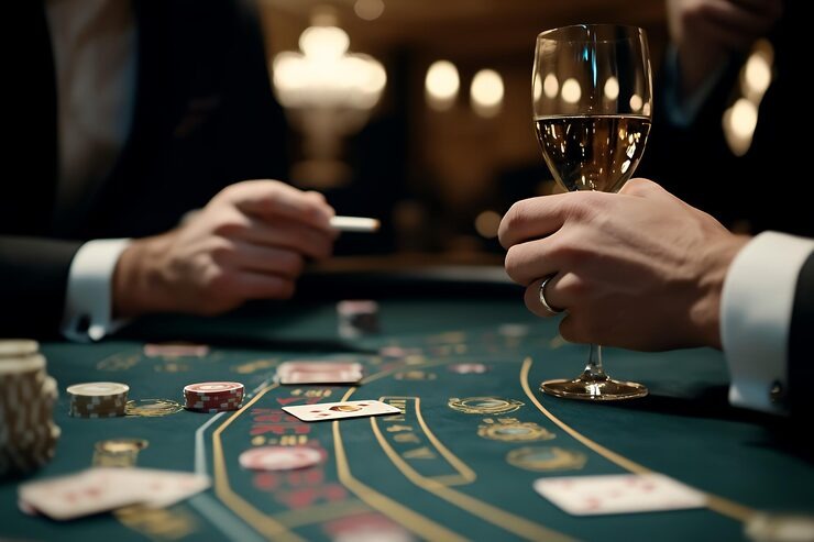Live Hot Pot table with dealer and card positions visible on mobile screen